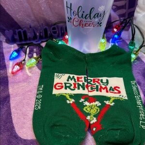 Merry Grinchmas Official Dr. Seuss Socks With Holiday Cheer Tumbler